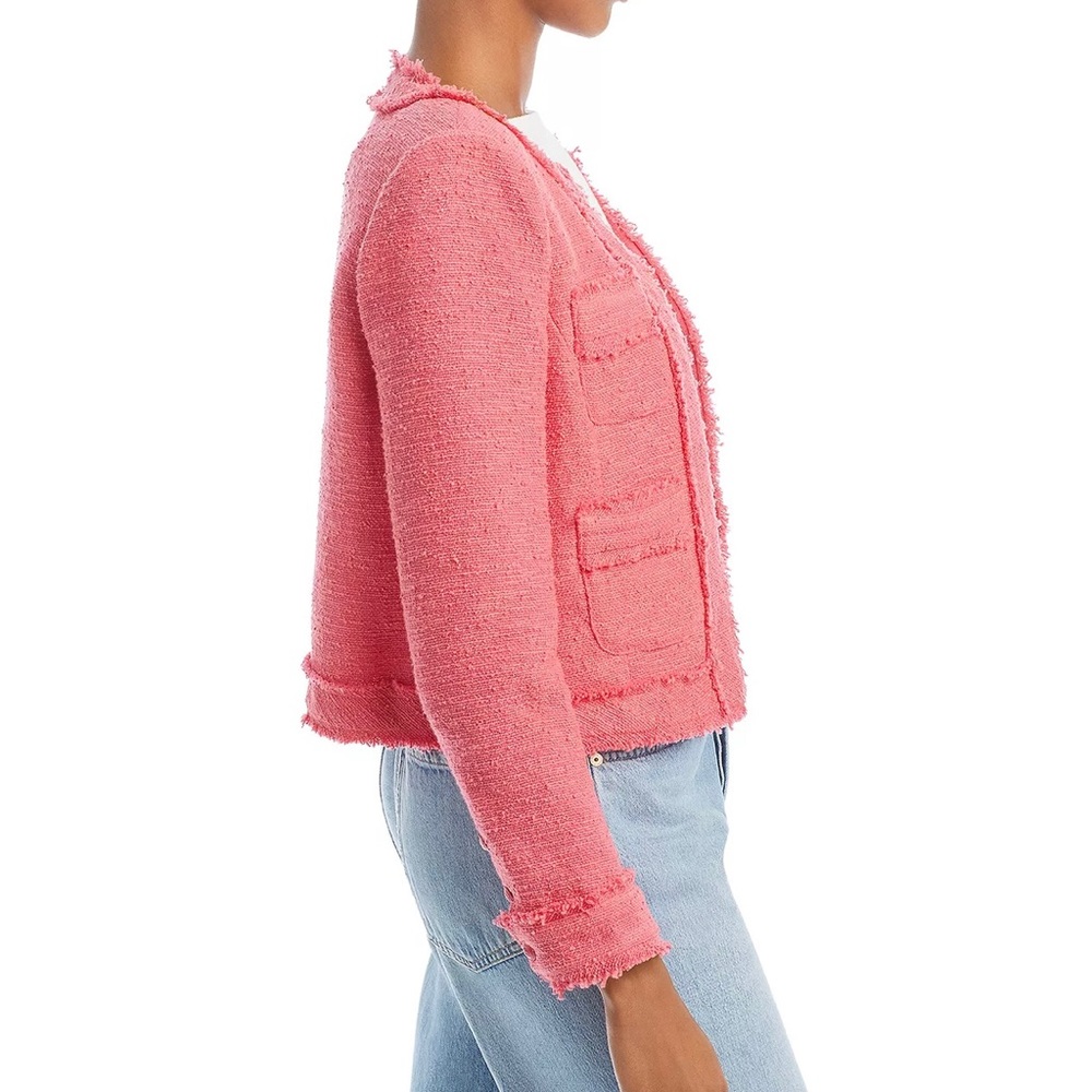 L’Agence Keaton Coral Rose Fringe Blazer Jacket NWT - Picture 6 of 12